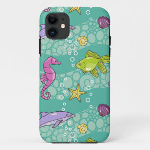 Capa Para iPhone 11 Teste padrão do mar do verão