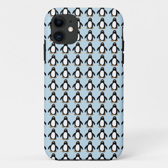 Capa Para iPhone 11 Teste padrão do pinguim (Verso)