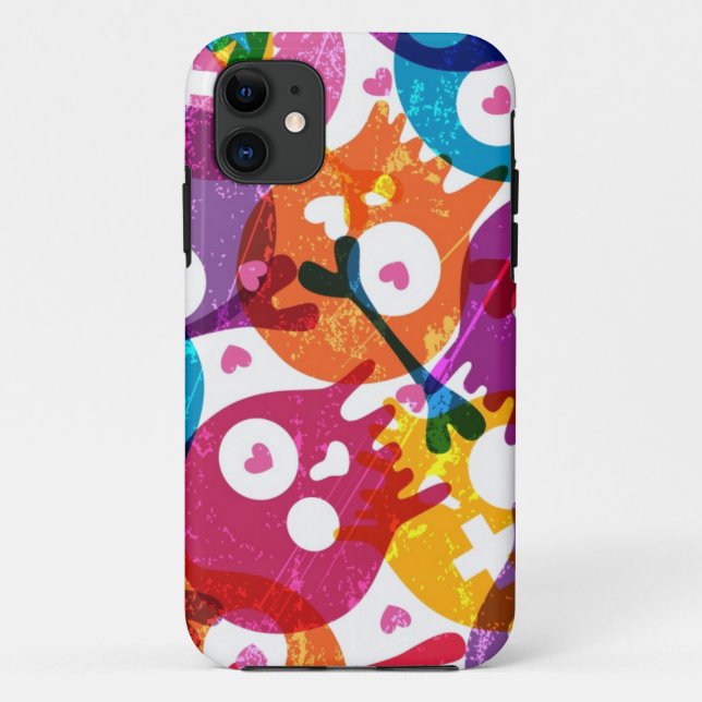 Capa Para iPhone 11 Teste padrão dos crânios (Verso)