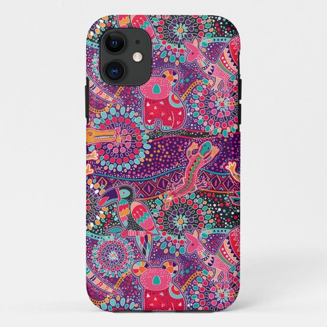 Capa Para iPhone 11 Teste padrão étnico do animal do estilo (Verso)