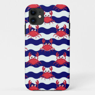 Capa Para iPhone 11 Teste padrão feliz dos caranguejos