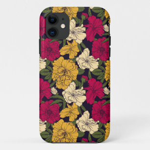 Capa Para iPhone 11 Teste padrão floral elegante