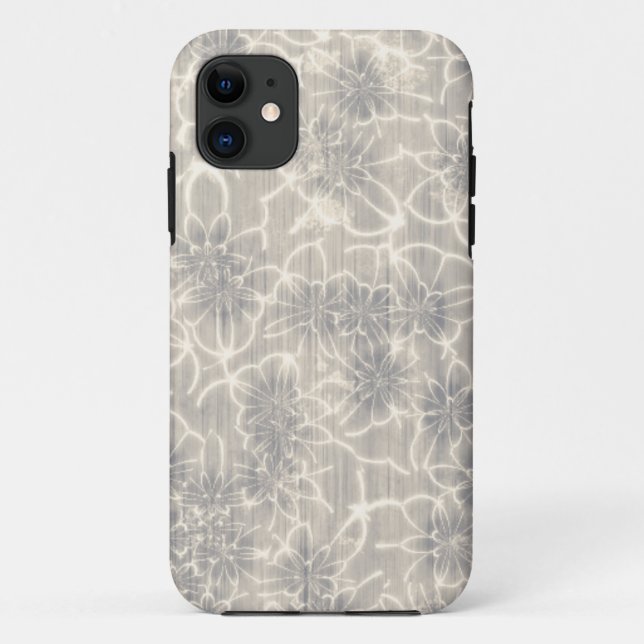 Capa Para iPhone 11 Teste padrão floral extravagante (Verso)