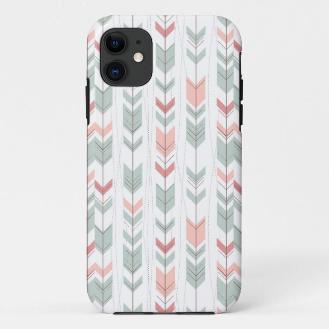 Capa Para iPhone 11 Teste padrão geométrico no estilo retro (Verso)