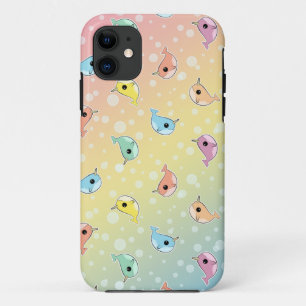 Capa Para iPhone 11 Teste padrão gordo de Narwhal do arco-íris