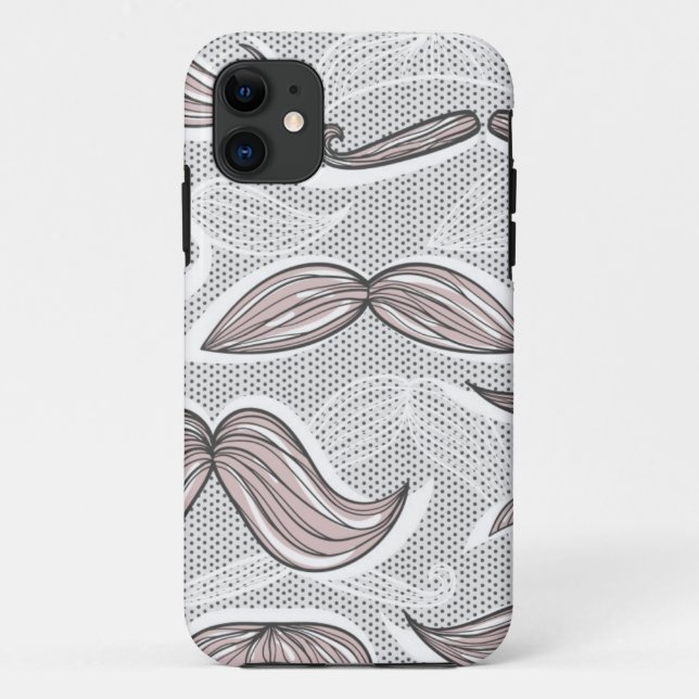 Capa Para iPhone 11 Teste padrão na moda do bigode (Verso)