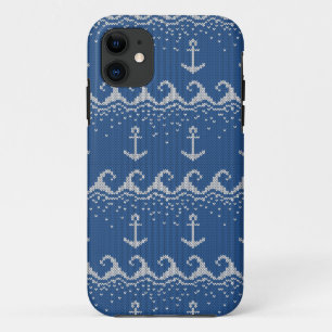 Capa Para iPhone 11 Teste padrão náutico da malha