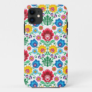 Capa Para iPhone 11 Teste padrão popular floral polonês tradicional 