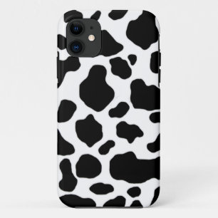 Capa Para iPhone 11 teste padrão preto e branco do impressão da vaca