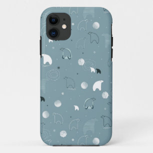 Capa Para iPhone 11 teste padrão que indica um polar bonito