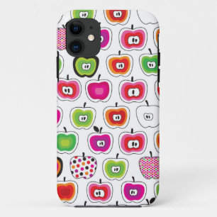 Capa Para iPhone 11 Teste padrão retro bonito da maçã