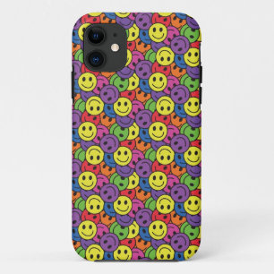 Capa Para iPhone 11 Teste padrão retro do hippy das caras