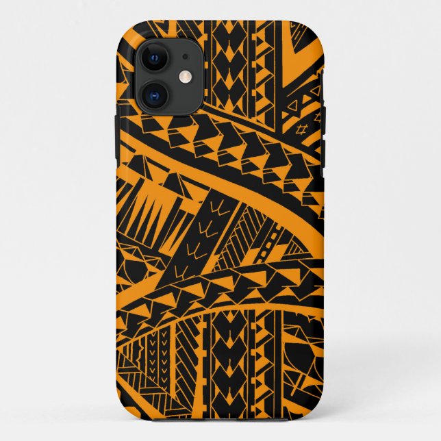Capa Para iPhone 11 Teste padrão tribal samoano do tatuagem com arte (Verso)
