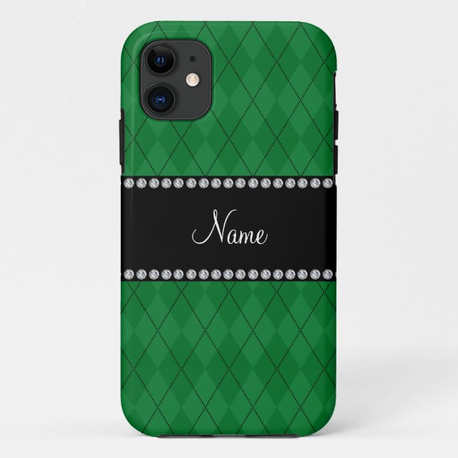 Capa Para iPhone 11 Teste padrão verde conhecido personalizado do (Verso)
