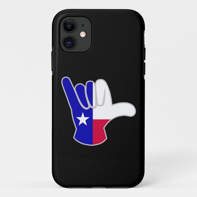 Capa Para iPhone 11 Texas flag Shaka (Verso)