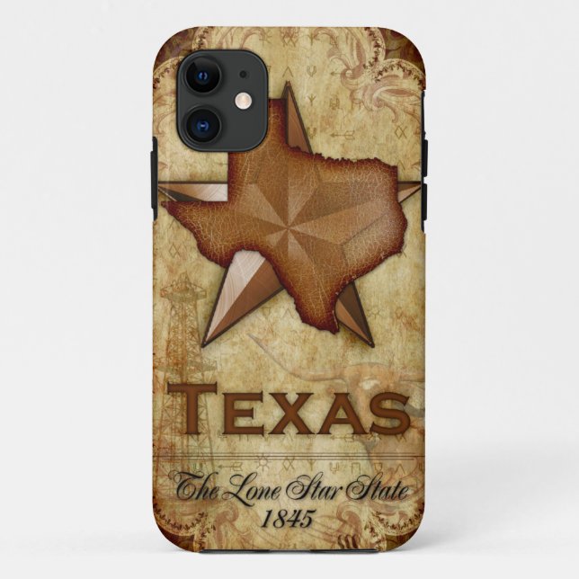 Capa Para iPhone 11 Texas - O Estado da Estrela Solitária (Verso)