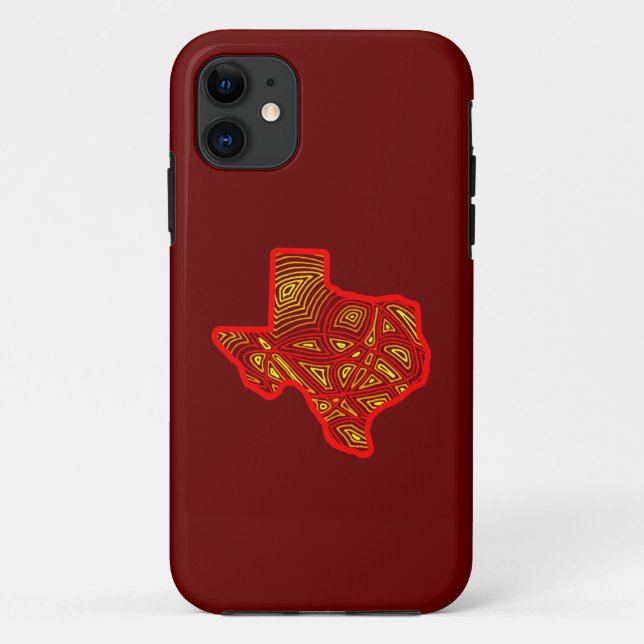 Capa Para iPhone 11 Texas Scribbleprint (Verso)