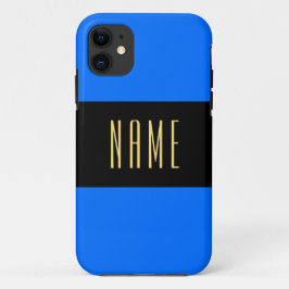 Capa Para iPhone 11 Texto de faixas de cor azul esbranquiçada e esbran