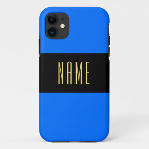 Capa Para iPhone 11 Texto de faixas de cor azul esbranquiçada e esbran