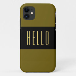 Capa Para iPhone 11 Texto de OELLO Esportes Largos de Ouro Oleícola Ne