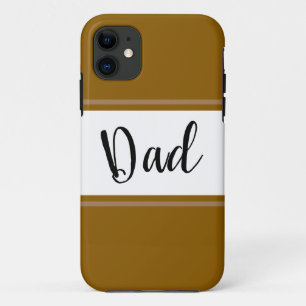 Capa Para iPhone 11 Texto do Pai Ouro Castanho Faixa de Corridas Bran