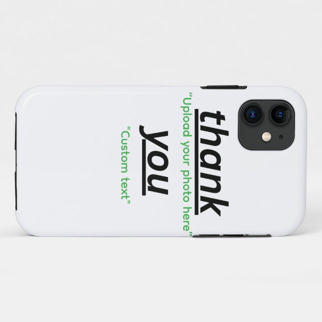 Capa Para iPhone 11 Texto Personalizado & Envie Sua Foto Personalizada (Verso (horizontal))