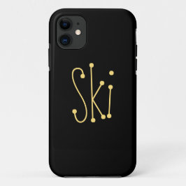 Capa Para iPhone 11 Texto Whimsical Legal do SKI Chic Divertido Fundo 