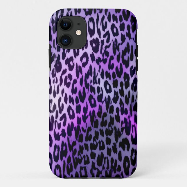 Capa Para iPhone 11 Textura de impressão em animais retrô de leopardo (Verso)
