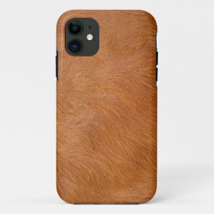 Capa Para iPhone 11 Textura de pelo de vaca das Terras Altas marrons