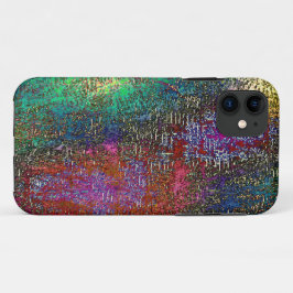 Capa Para iPhone 11 Textura granulada escura e colorida em tinta raspa