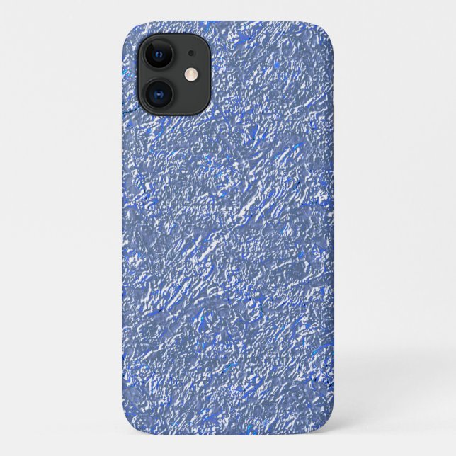 Capa Para iPhone 11 Textura rústica azul e livro (Verso)