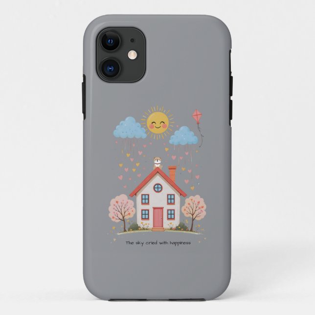 Capa Para iPhone 11 The sky cried with happiness (Verso)
