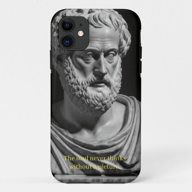 Capa Para iPhone 11 The Soul never thinks without a Picture (Verso)