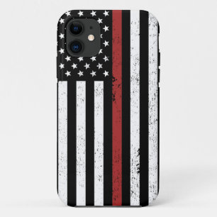 Capa Para iPhone 11 Thin Red Line USA Flag Fire Department