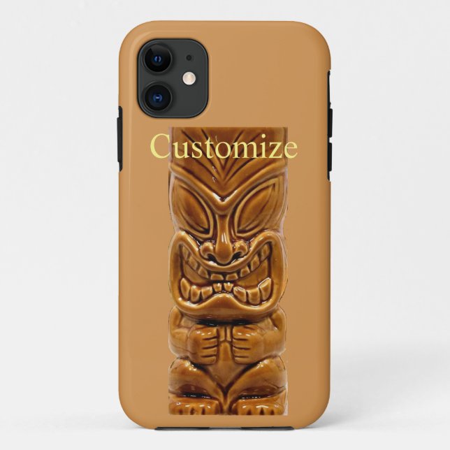 Capa Para iPhone 11 Thunder_Cove da Escultura Tiki Dourada (Verso)