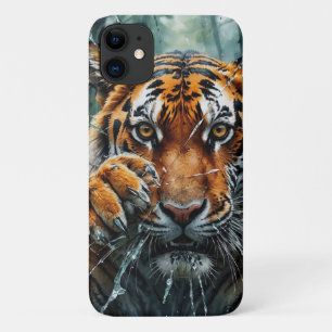 Capa Para iPhone 11 Tiger Breaking Through