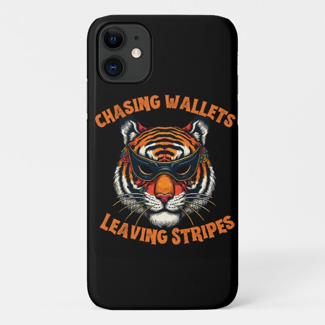 Capa Para iPhone 11 Tigre ladrão (Verso)