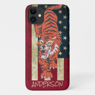 Capa Para iPhone 11 Tigre Laranja Americano Personalizado