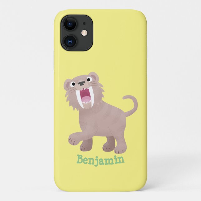 Capa Para iPhone 11 Tigre Smilodon de Tigre de Saber (Verso)