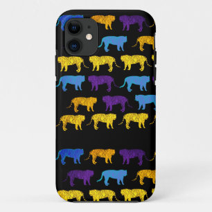 Capa Para iPhone 11 Tigres Coloridos