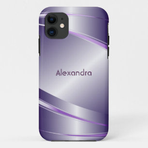 Capa Para iPhone 11 Tint Roxo Metalli Aço Inoxidável - Monograma