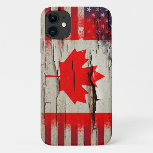 Capa Para iPhone 11 Tinta de quebra  Bandeira Canadense American