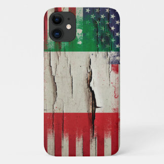 Capa Para iPhone 11 Tinta de quebra| Bandeira italiana americana