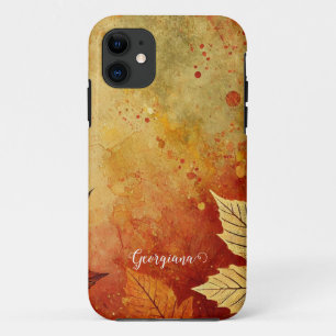 Capa Para iPhone 11 Tinta russa isolada automática do Ouro personaliza