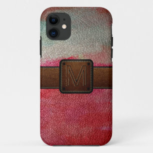 Capa Para iPhone 11 Tinta vermelha, marca castanha