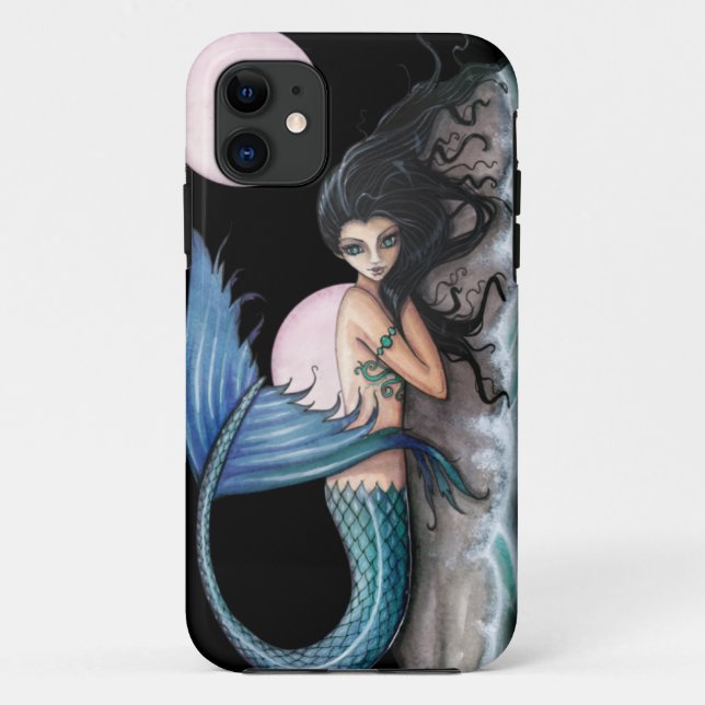 Capa Para iPhone 11 Tiny Island Gothic Mermaid Fantasy Art (Verso)