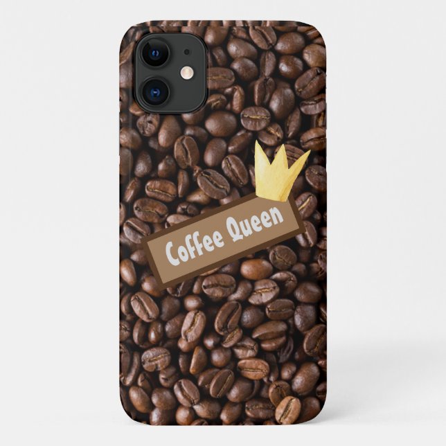 Capa Para iPhone 11 Típica Dourada da Rainha do Café (Verso)