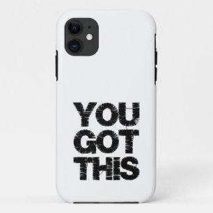 Capa Para iPhone 11 Tipografia de Citação Inspiradora Preto Branco