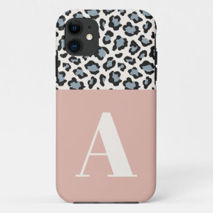 Capa Para iPhone 11 Tipografia inicial da impressão leopardo ousada Ch