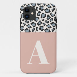 Capa Para iPhone 11 Tipografia inicial de impressão leopardo ousada Ch